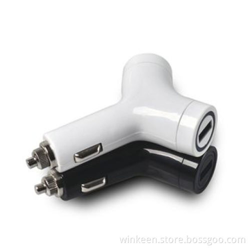 Slingshot Design Car Charger with Dual USB Port and 2.1A Output, Ideal for iPad 2